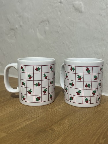 1980s kiln craft mugs red - 2,