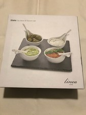Linea Slate Dip Bowl & Spoon Set