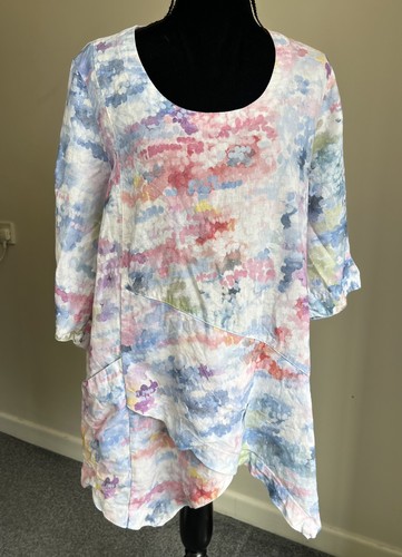 Sahara 100 linen tunic top - sahara,