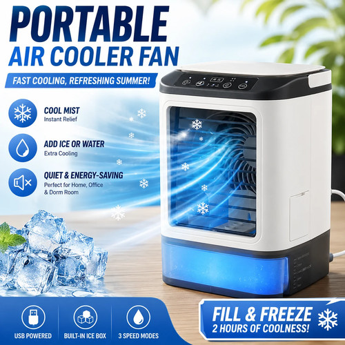 Speed portable air cooler - 3-speed,