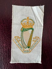 Anstie WW1 Silk - REGIMENTAL BADGES - # The Royal Irish Regt  -   Scarce)