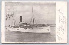 1908 Durham Castle Ship Postcard, Union-Castle Line, Southampton Steamer