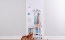 Carlson 0930PW Extra Wide Walk Through Gate with Small Pet access hole 