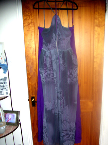 Ossie clark purple - grey, halter