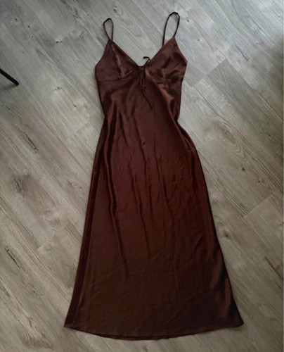 Bershka brown slip - slip, dress
