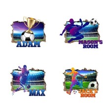 Personalised Any Name Football Design Wall Decal 3D Sticker Vinyl Bedroom 85