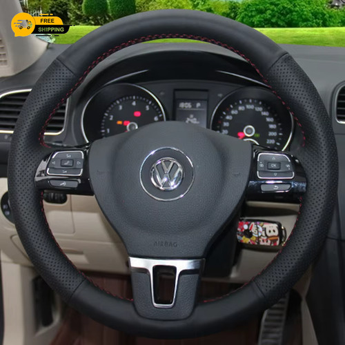 Leather steering wheel - steering,