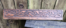Antique 18th Century Hand carved oak panel plaque drawer applique fragment