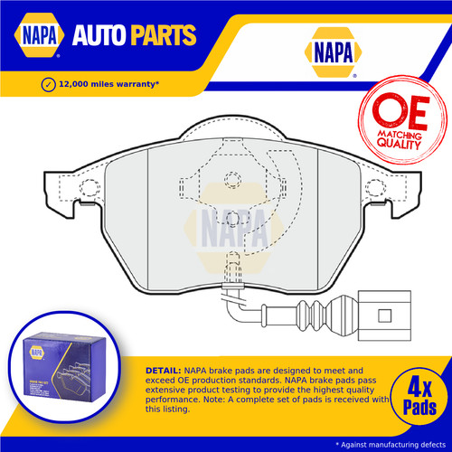 Brake pads set fits golf - pads,