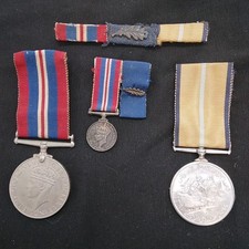 Vintage Oman Accession 1970, WW2 Service, & Oak Leaf Dispatches Medals & Ribbons