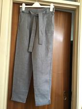 TU Grey Mix Linen Trousers Size 8 Brand New