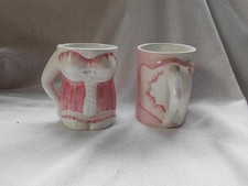 CARLTON WARE RARE PINK MUGS