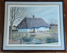 Original Oil or AcrylPainting of Charles Lamb's Cottage Westmill by Norman Whale