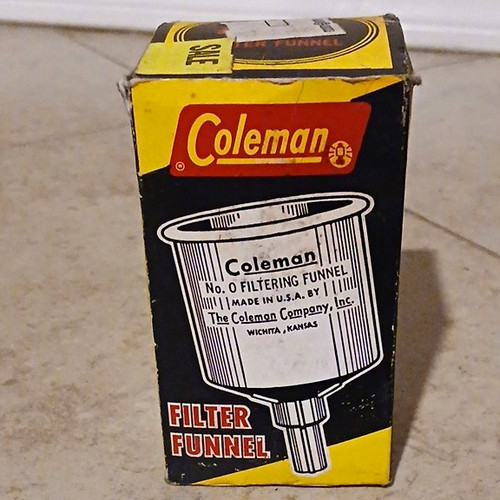 Coleman filtering funnel - no., 0
