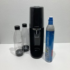 SodaStream Terra Sparkling Water Maker Black Includes 2 Bottles New CO2 Bottle 