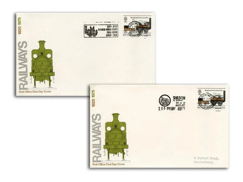 1975 railway fdc - railway, and