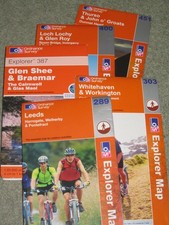 OS Ordnance Survey Explorer maps - assorted Northern England & Scotland - vgc