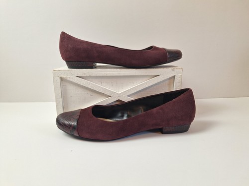 Clarks shoes burgundy suede - clarks,