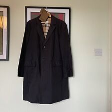 Official Burberry ‘Cotton Gabardine Lab Coat’ Navy Macintosh w/ B Suit Carrier