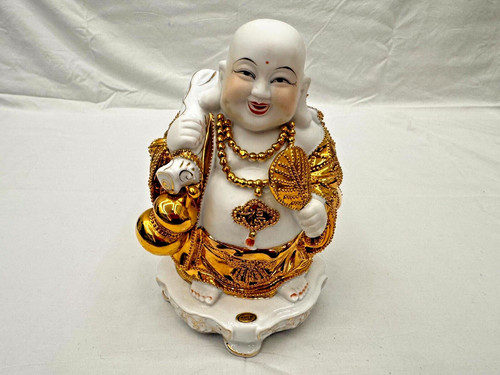 Chinese buddha statue - statue, gilded