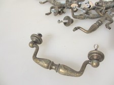Metal Drawer Handles Pulls Old Antique Chest Vintage Brass Plated LOT 4.5/8"W