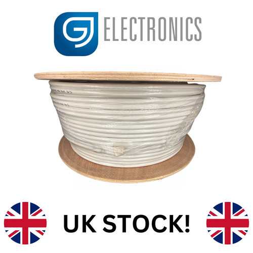Dual white satellite cable - white,