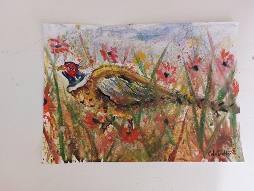 Original wildlife painting - , "