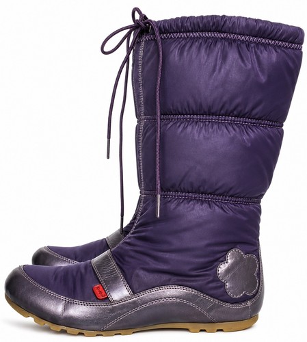 Kickers purple boots mid calf - boots,
