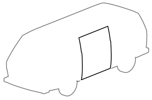 Sliding door seal left t25 - sliding, vw