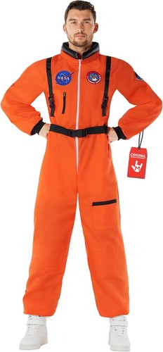Men orange astronaut - astronaut, costume