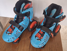 SFR Stomper Adjustable Junior Boy's Skates Blue/Red (size 10-13) free postage