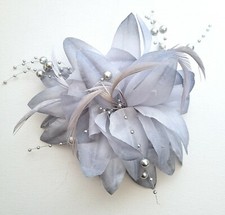 NEW Silver Grey Layered Fabric