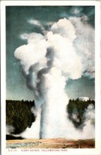 Vintage Postcard Giant Geyser