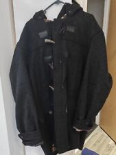 Aquascutum Short Duffle Coat in Black - Size Medium - Signature Check Lining