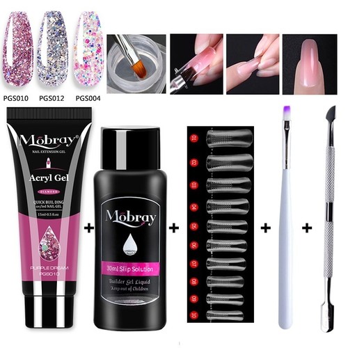 Poly gel kit 15ml glitter - poly,