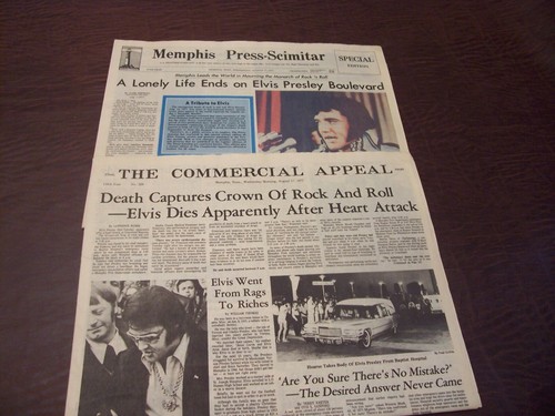Elvis presley death newspaper - presley,
