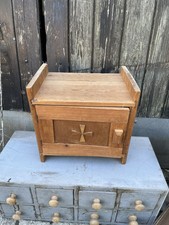 Small Vintage Arts & Crafts Style Cupboard cabinet  Wooden Cross Details