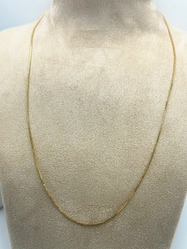 18ct yellow gold box chain - chain, –