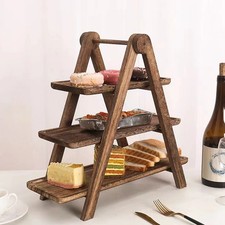 3 Tier Wooden Tray Rustic Cake