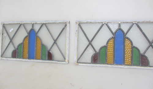 Antique stained glass window - stained,
