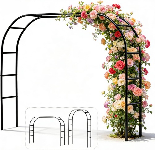 Metal garden arch - garden, arbor