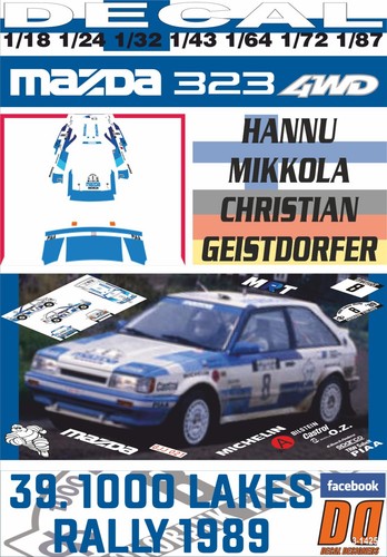Decal mazda 323 4wd - decal,