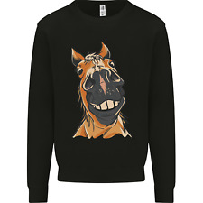 Horse Chops Equestrian Riding Mens Sweatshirt Jumper