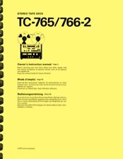 Sony TC-765 Reel to Reel Tape Recorder Player OWNER'S MANUAL and SERVICE MANUAL