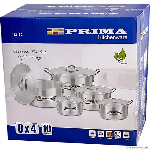 10pc large aluminium cookware - 10pc,