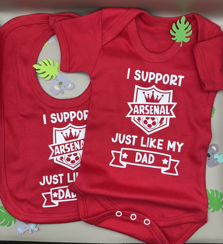 Arsenal personalised baby - arsenal,