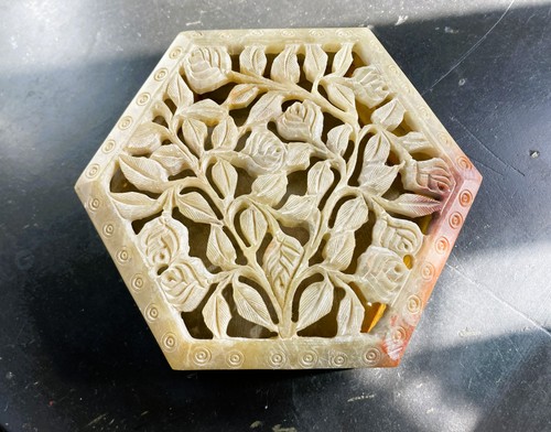 Vintage hexagonal carved - vintage,