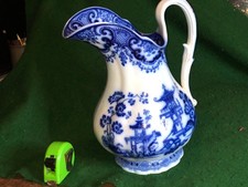 antique blue white jug - 27