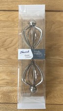Swish 28-35mm CONSORT Pole Ends Finials Pair *NEW* Satin Steel
