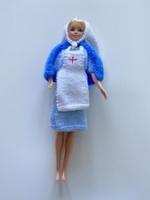 Hand Knitted Nurses outfit for
